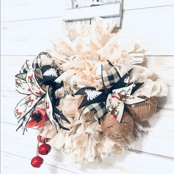 Adorable Rag Wreath - Picture 3 of 8